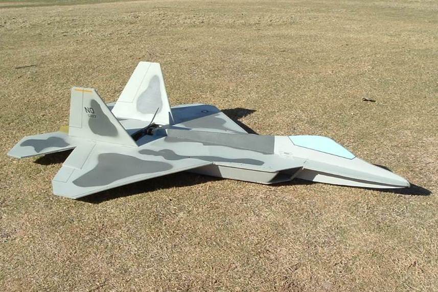 F22v2 RC model plane to build out of 6mm foam (Depron)